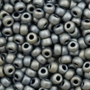Miyuki seed beads 6/0 - Metallic matte silver gray 6-2002